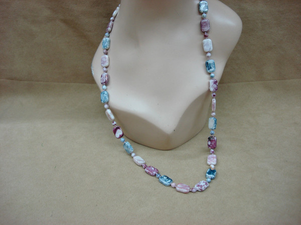 Vintage Italian Millefiori Glass Bead Necklace (22
