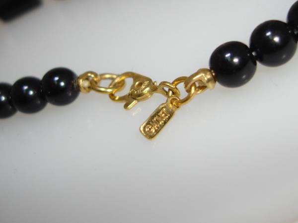 Vintage Monet Black & Gold Bracelet & Earrings Set (1970s-80s) - Excellent Condition