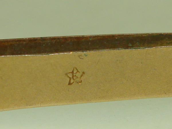 Antique Gold-Filled Engraved Lingerie Pin - H.F.J. Initial, Estate Find