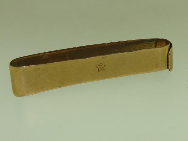 Antique Gold-Filled Engraved Lingerie Pin - H.F.J. Initial, Estate Find