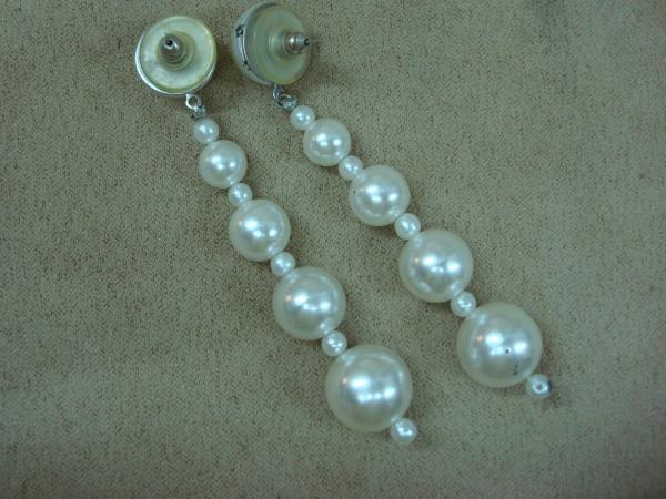 Vintage 1970s Japan Faux Pearl Jewelry Set - Necklace, Bracelets & Dangle Earrings