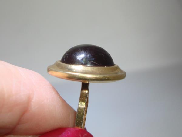 Vintage KREMENTZ Gold Filled Ruby Glass Bullet Cufflinks - Estate Find