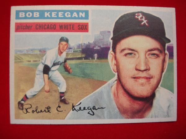 Vintage 1956 Topps Bob Keegan Chicago White Sox Baseball Card #54