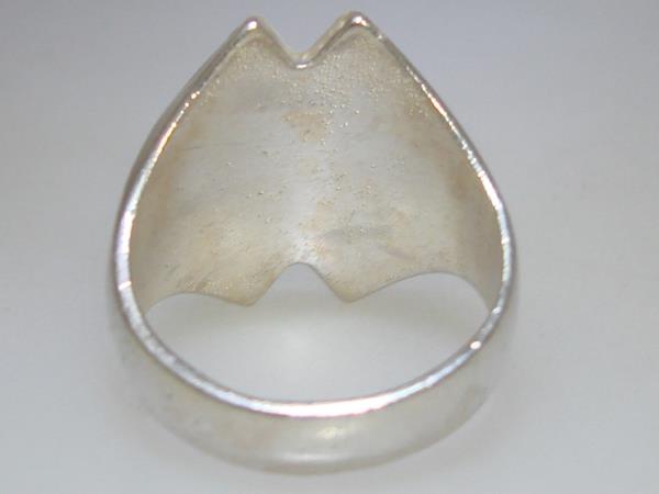 Vintage 1960s Mexican Sterling Silver Malachite Ring (Size 11)