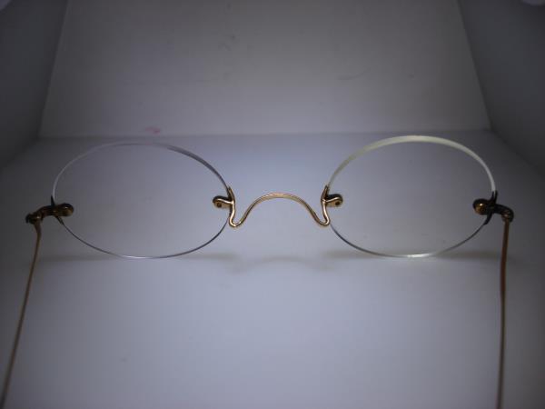 Antique Victorian 10K Gold Shur-On Frameless Eyeglasses (Circa 1890s) - Estate Find