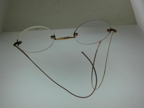 Antique Victorian 10K Gold Shur-On Frameless Eyeglasses (Circa 1890s) - Estate Find