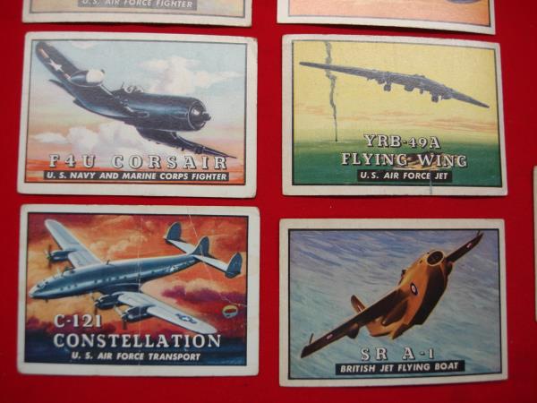 1952 Topps Wings Trading Cards (Set of 7) - Vintage Cars & Colorful Illustrations