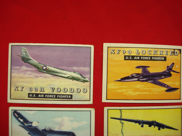 1952 Topps Wings Trading Cards (Set of 7) - Vintage Cars & Colorful Illustrations