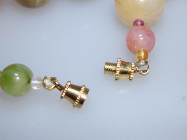 Vintage Lucite Choker Necklace | Multicolor Mottled Beads | 1970s-80s Style