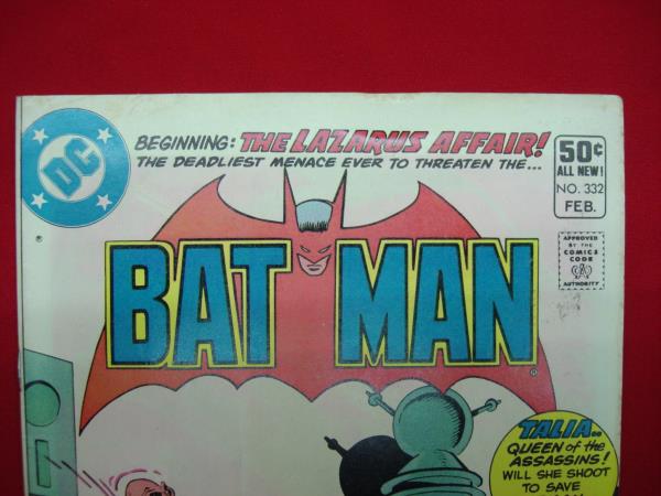 Batman #332 (Vol. 42) - The Lazarus Affair - Feb 1981 - DC Comics - FN/VF