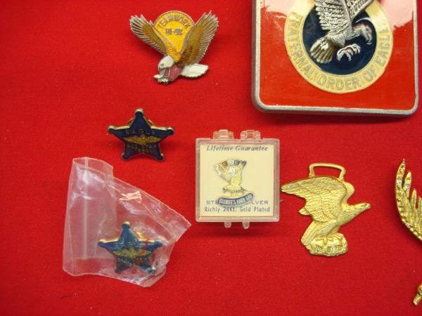 Vintage Fraternal Order of Eagles Pin & Badge Collection - Estate Find