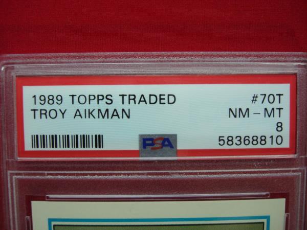 PSA 8 NM-MT 1989 Topps Troy Aikman RC Football Card - Dallas Cowboys Hall of Famer