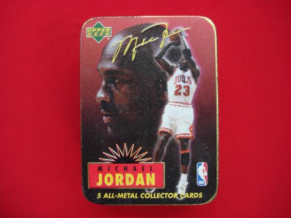 1996 Upper Deck Michael Jordan 5 Metal Card Set - Complete in Original Tin