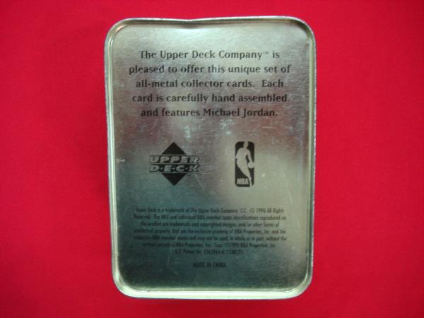 1996 Upper Deck Michael Jordan 5 Metal Card Set - Complete in Original Tin