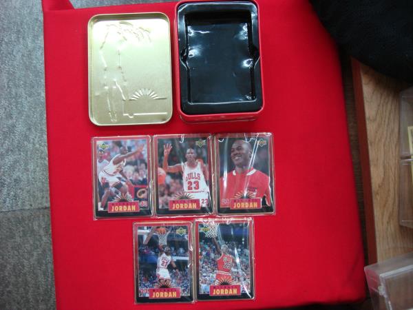 1996 Upper Deck Michael Jordan 5 Metal Card Set - Complete in Original Tin