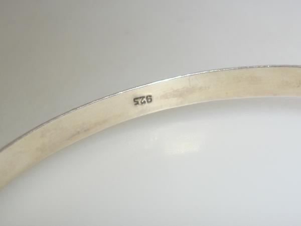 Vintage Sterling Silver Hinged Bangle Bracelets Set (2) - Etched & Plain Designs