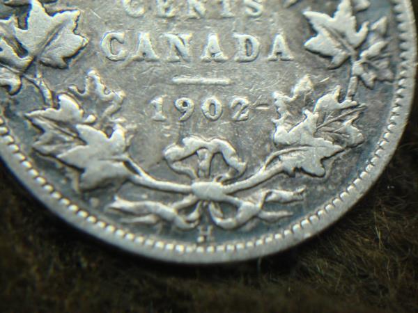 Genuine 1902 Canada King Edward VII Silver Quarter (25 Cents)