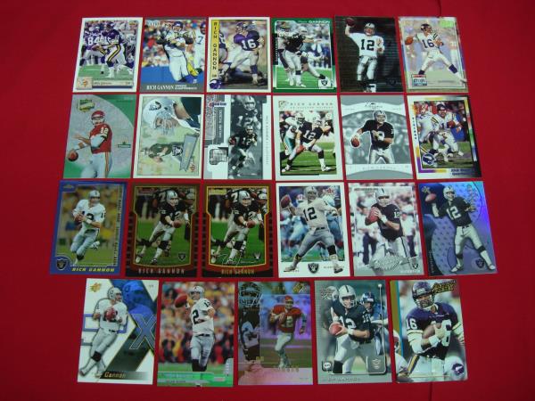 Rich Gannon Football Card Lot (23 Cards) - Vikings & Raiders Rookies & Premiums
