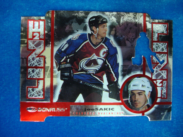 Joe Sakic 1997-98 Donruss Line 2 - Rare Die-Cut & Standard Card Set (164/250, 16/4000)