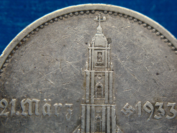 1934 A Germany 5 Mark Silver Coin - Early Rarity, Berlin Mint (29mm)