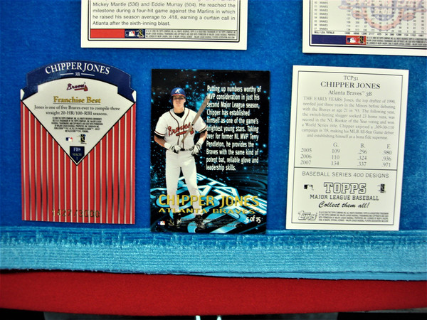Chipper Jones Card Lot (8 Cards) - Includes Inserts & Varios Condition