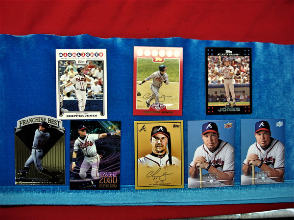 Chipper Jones Card Lot (8 Cards) - Includes Inserts & Varios Condition