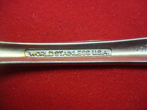 Vintage 1964 New York World's Fair Unisphere Teaspoons - Stainless Steel Set of 2