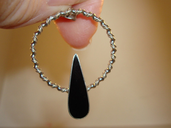 Sterling Silver & Onyx Hoop Earrings by ND | Designer 925 Silver  | Elegant Black Onyx