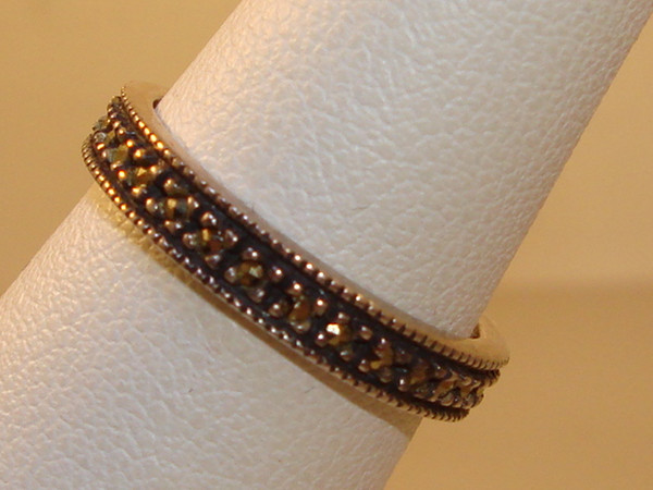 Vintage Judith Jack Sterling Silver & Marcasite Ring | Size 5