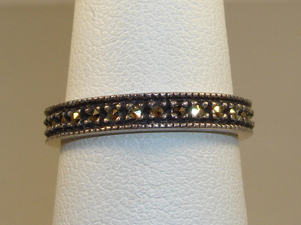 Vintage Judith Jack Sterling Silver & Marcasite Ring | Size 5