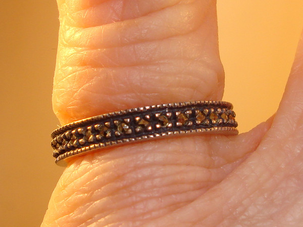Vintage Judith Jack Sterling Silver & Marcasite Ring | Size 5