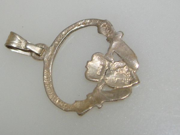 Vintage Irish Sterling Silver & Marcasite Claddagh Heart Pendant - Hallmarked