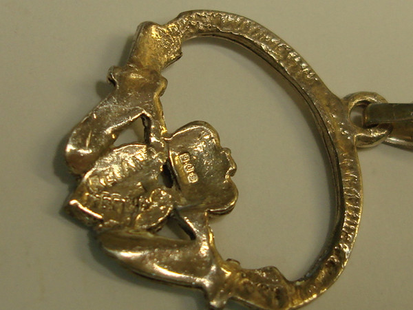 Vintage Irish Sterling Silver & Marcasite Claddagh Heart Pendant - Hallmarked