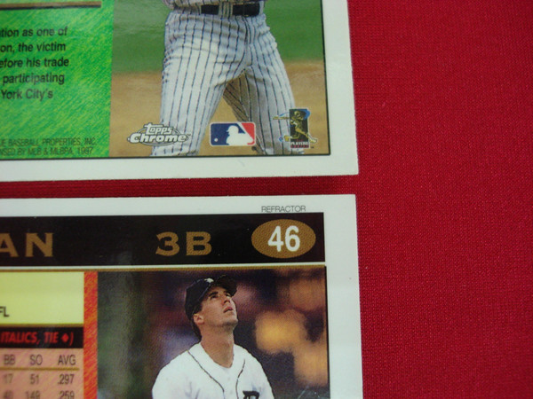 1997 Topps Chrome Refractor Parallels: Travis Fryman #46 & Carlos Baerga #131