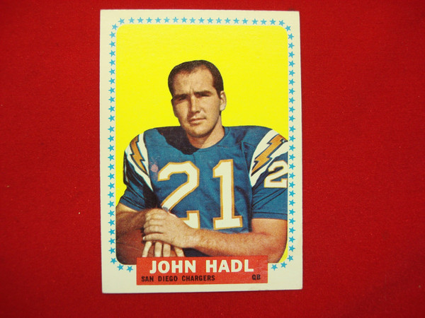 1964 Topps Football #159 John Hadl Rookie Card - EX/BTR Condition