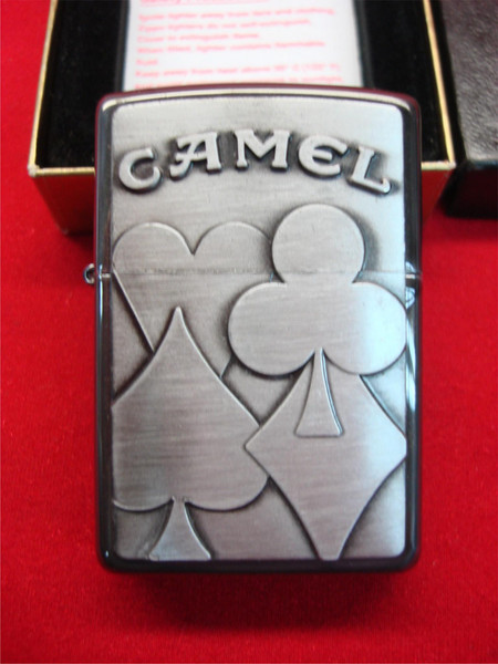 Vintage 1996 Zippo Four Aces Lighter - New, Sealed, Original Box (Slight Lid Split)