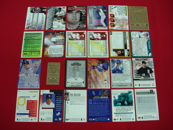 Paul Konerko Baseball Card Collection (24 Cards) - Premiums, Inserts & RCs from Dodgers, White Sox & Reds