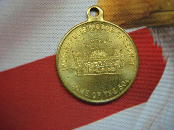 Vintage Indianapolis Motor Speedway Brass Key Fob -'Home of the 500' - Collectible Indy Racing Gift