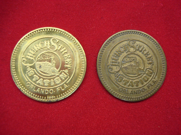 Vintage Cheyenne Saloon & Opera House Tokens (Orlando, FL) - Used & Unused