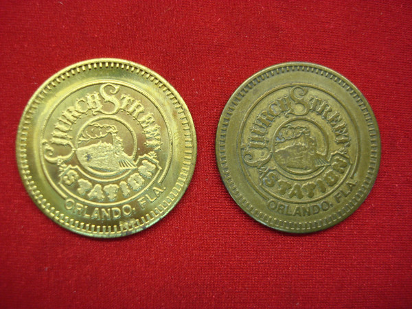 Vintage Cheyenne Saloon & Opera House Tokens (Orlando, FL) - Used & Unused