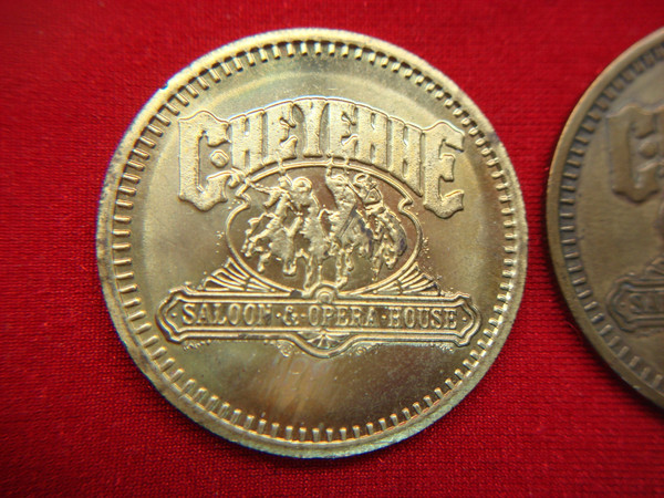 Vintage Cheyenne Saloon & Opera House Tokens (Orlando, FL) - Used & Unused