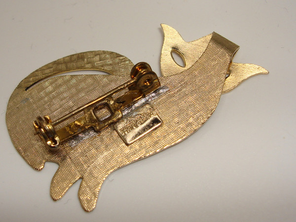 Vintage James H. Hall Yankee Silversmith Cat Pin - Mid-Century Collectible