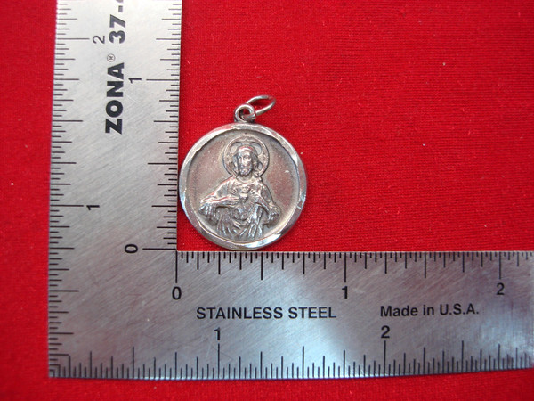 Vintage Sterling Silver Jesus & Our Lady of Fatima Charm - Religious Gift