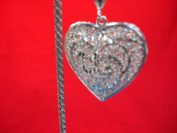 Sterling Silver Filigree Heart Pendant Necklace - 24