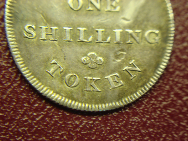 Rare 1811 Whitby Association Silver One Shilling Token (.900 Fine) - Uncleaned Antique Coin