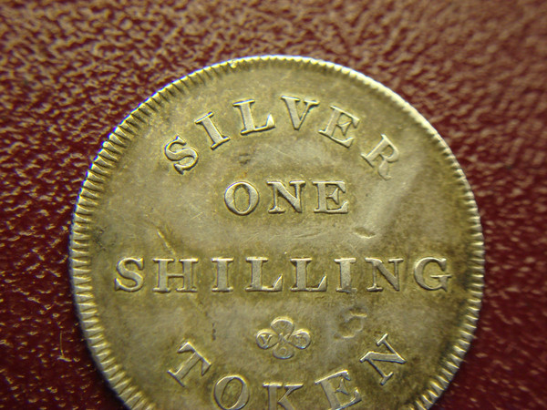 Rare 1811 Whitby Association Silver One Shilling Token (.900 Fine) - Uncleaned Antique Coin