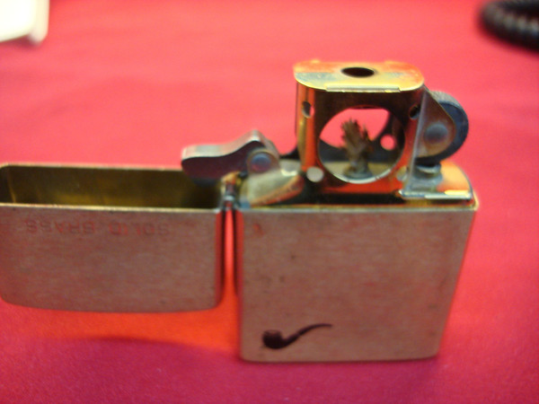 Vintage 1992 Zippo Brass Pipe Lighter - Full Size, Fluid Type (Excellent Condition)