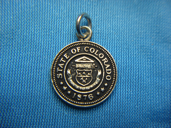Vintage 1965 John Deere Farm Convention Charm - Denver, Colorado Silver
