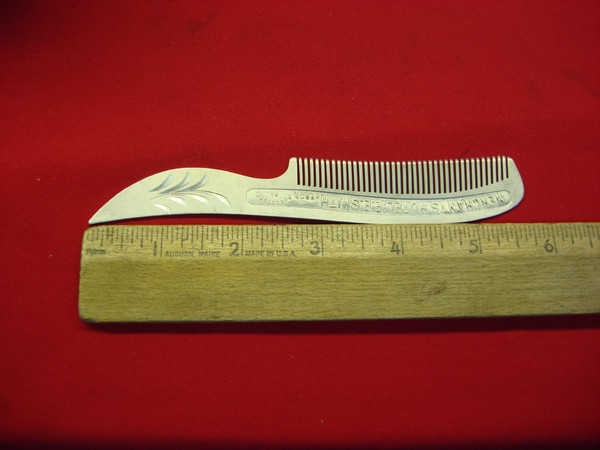 Vintage Merchant's Hotel Aluminum Comb - Pottstown, PA Artifact (1930s-40s)