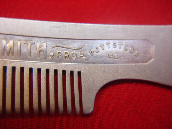 Vintage Merchant's Hotel Aluminum Comb - Pottstown, PA Artifact (1930s-40s)